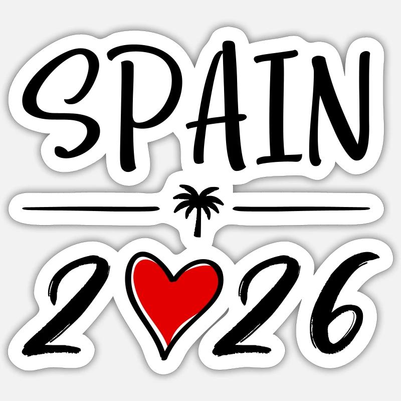 Spain 2026 - Sticker Größe S (10 x 10 cm) - Mattweiß