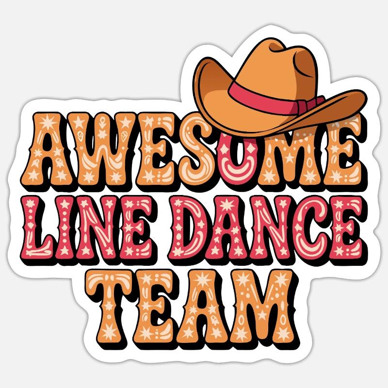 Awesome Line Dance Team Sticker size S (10 x 10 cm)