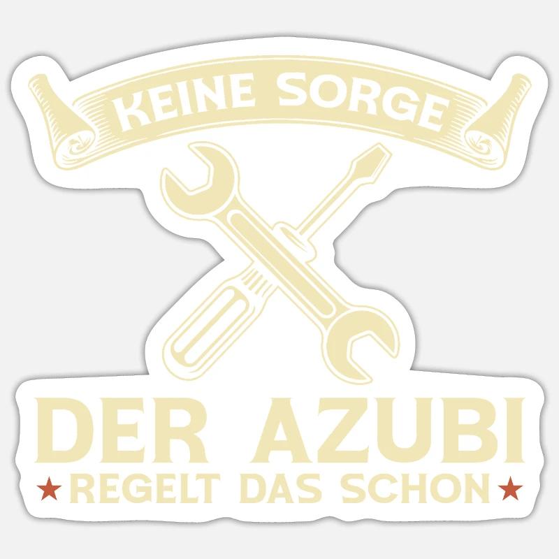 The trainee already arranges this automotive mechatronics technician Sticker size S (10 x 10 cm)