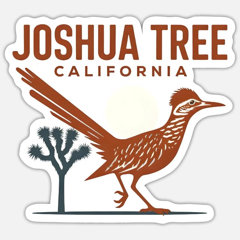 Joshua Tree Roadrunner Sunset - Sticker size S (10 x 10 cm) - white matte