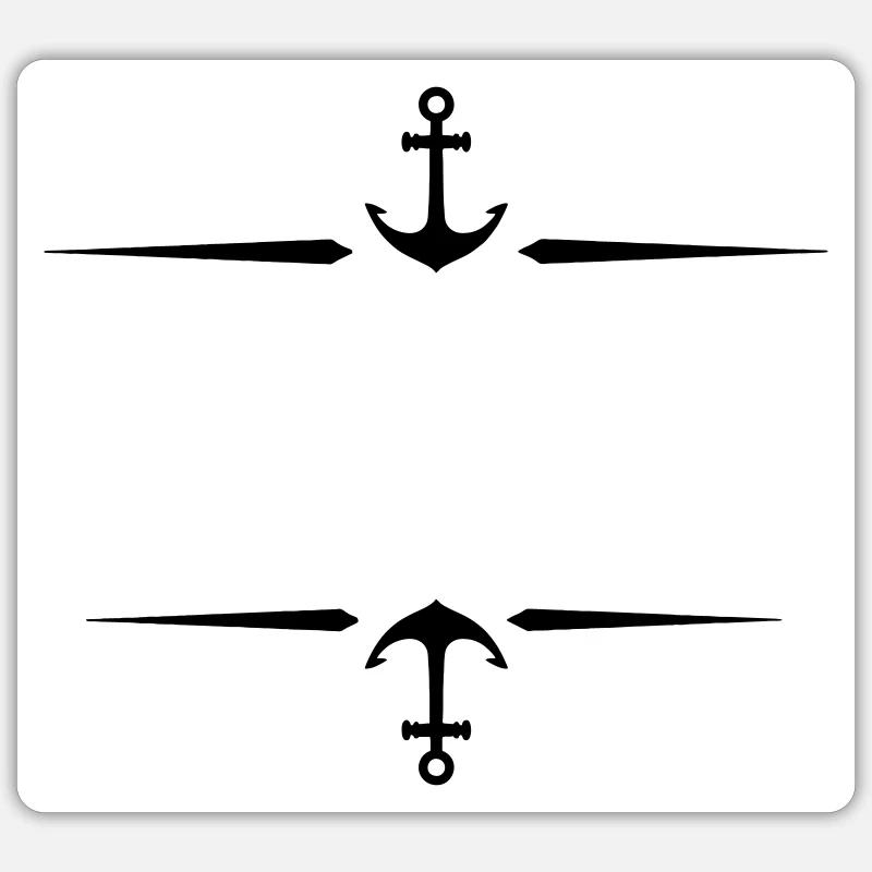 Icône d’ancre - Sticker taille S (10 x 10 cm) - blanc mat