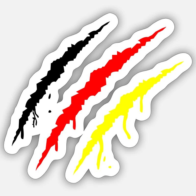 krallen_deutschland - Sticker Größe S (10 x 10 cm) - Mattweiß