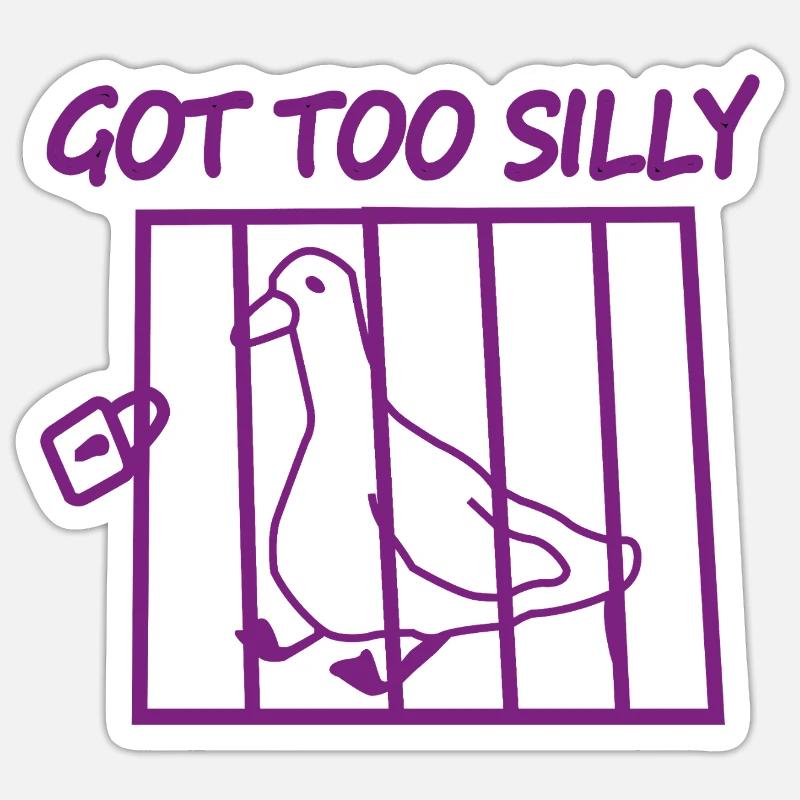Cage à pigeons trop ridicule - Sticker taille S (10 x 10 cm) - blanc mat