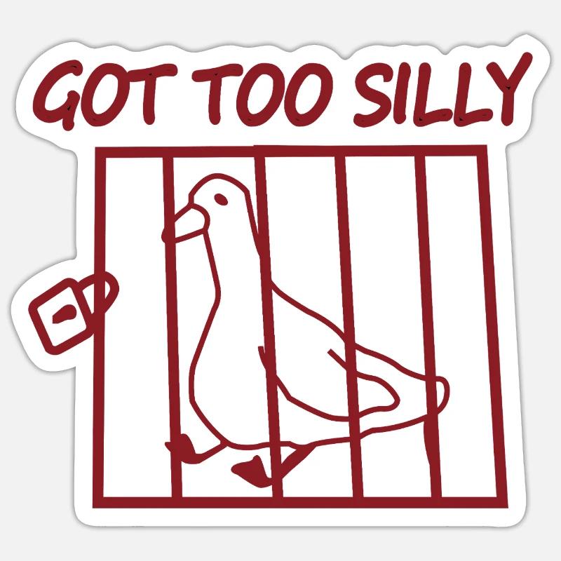 Caged Dove Got Too Silly Sticker size S (10 x 10 cm)