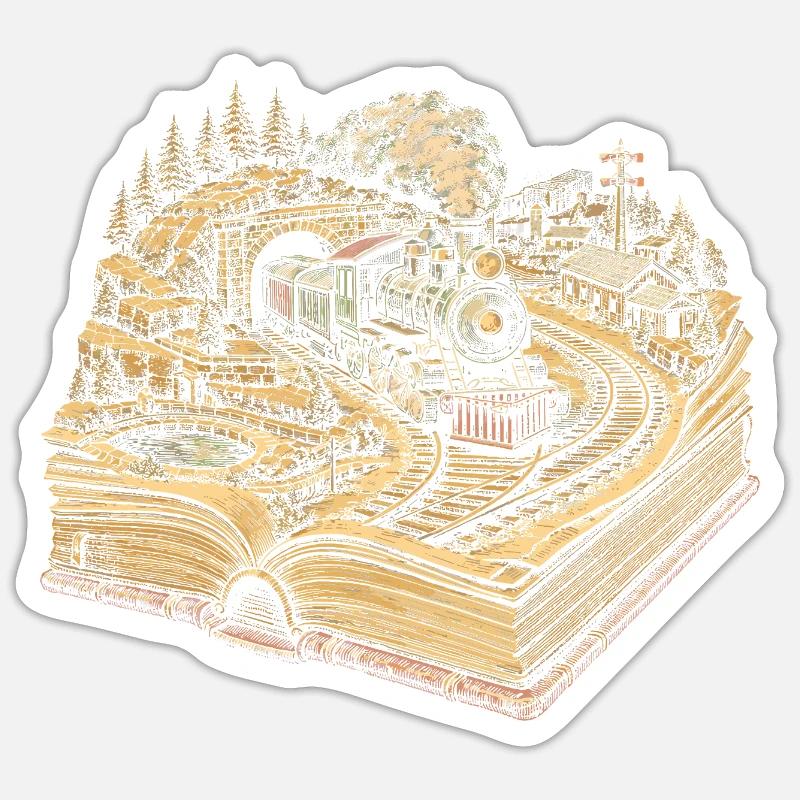 Model Railway Railway - Sticker size S (10 x 10 cm) - white matte