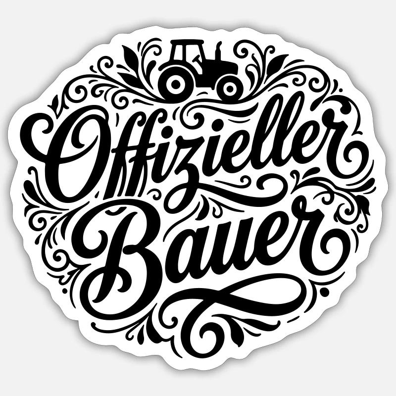 Offizieller Bauer - Sticker Größe S (10 x 10 cm) - Mattweiß