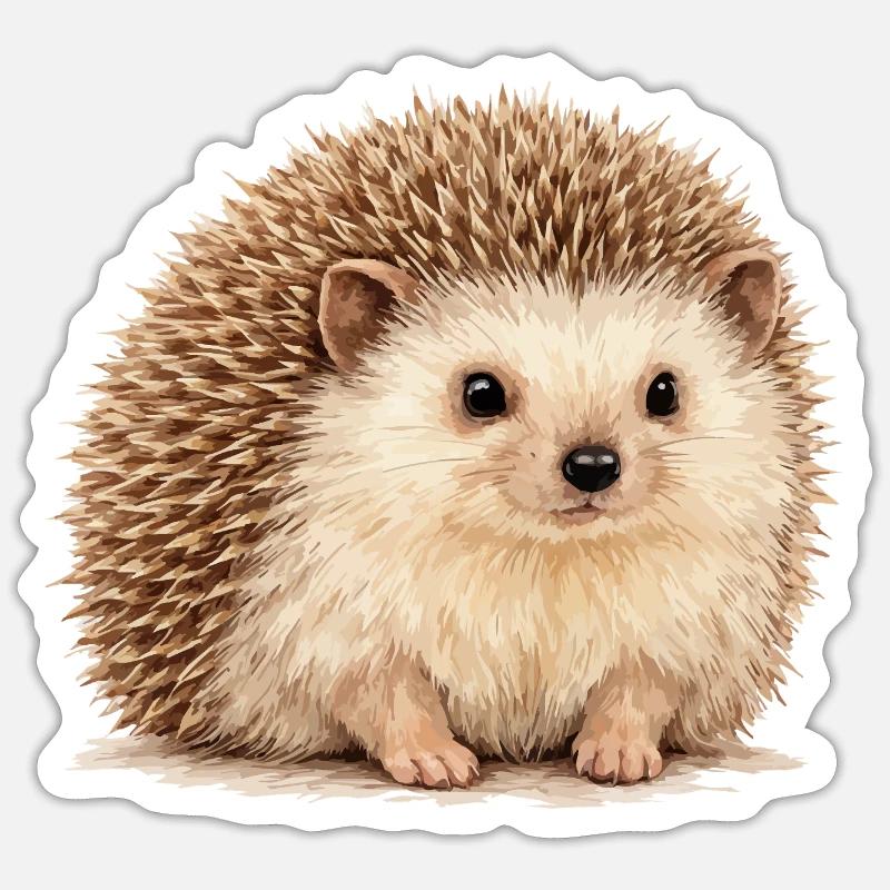 Igel Kuschelheld Sticker Größe S (10 x 10 cm)