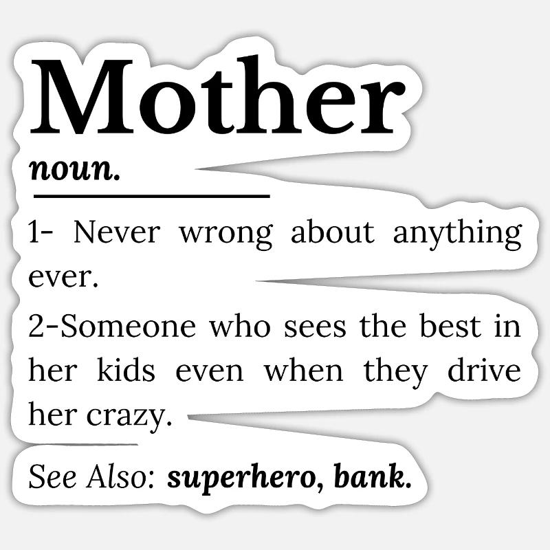 Mutterdefinition Sticker Größe S (10 x 10 cm)