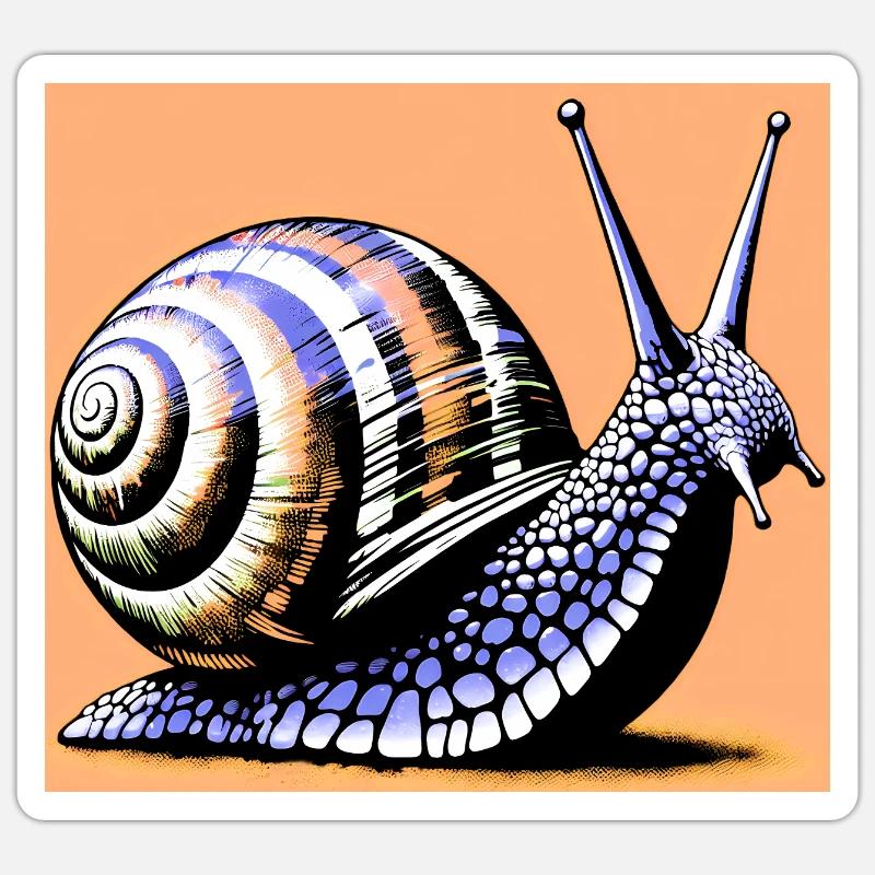 Snail - Sticker size S (10 x 10 cm) - white matte