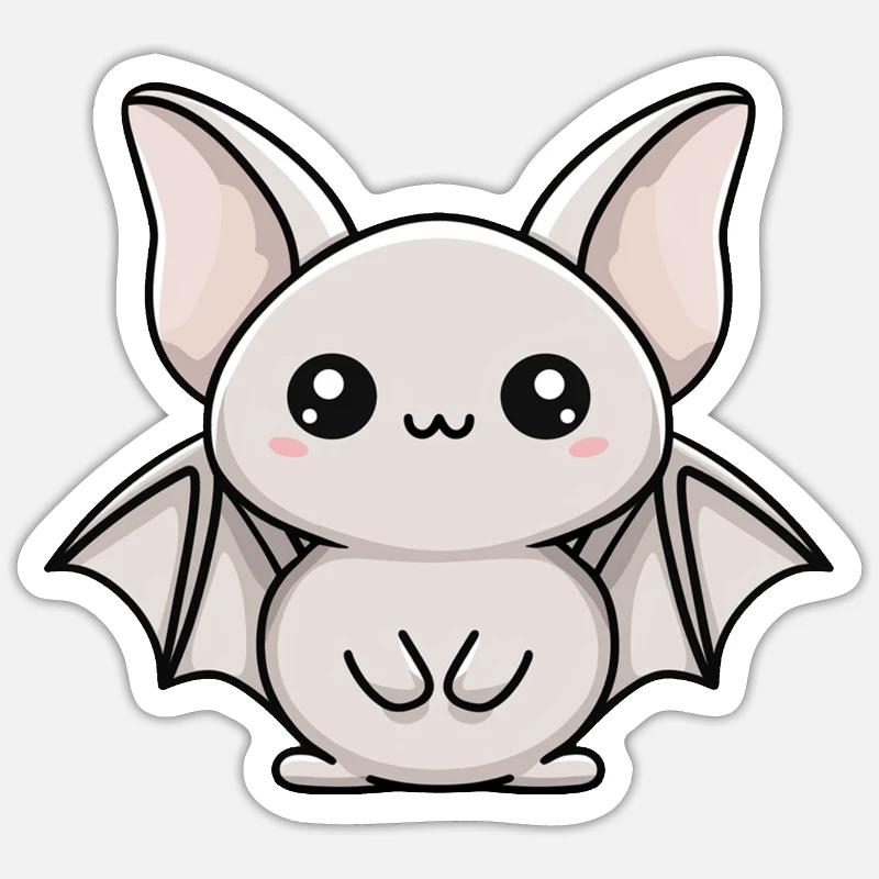 bat - Sticker size S (10 x 10 cm) - white matte