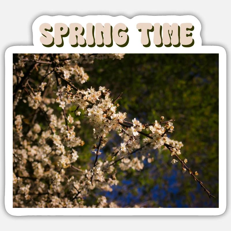 Spring Time Sticker Größe S (10 x 10 cm)