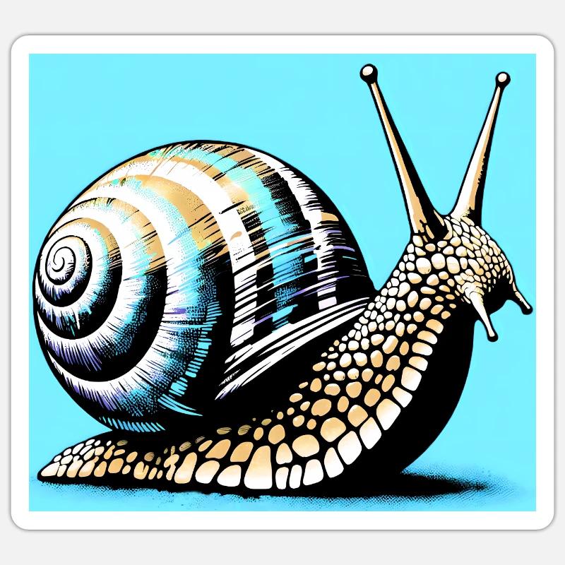 Snail - Sticker size S (10 x 10 cm) - white matte