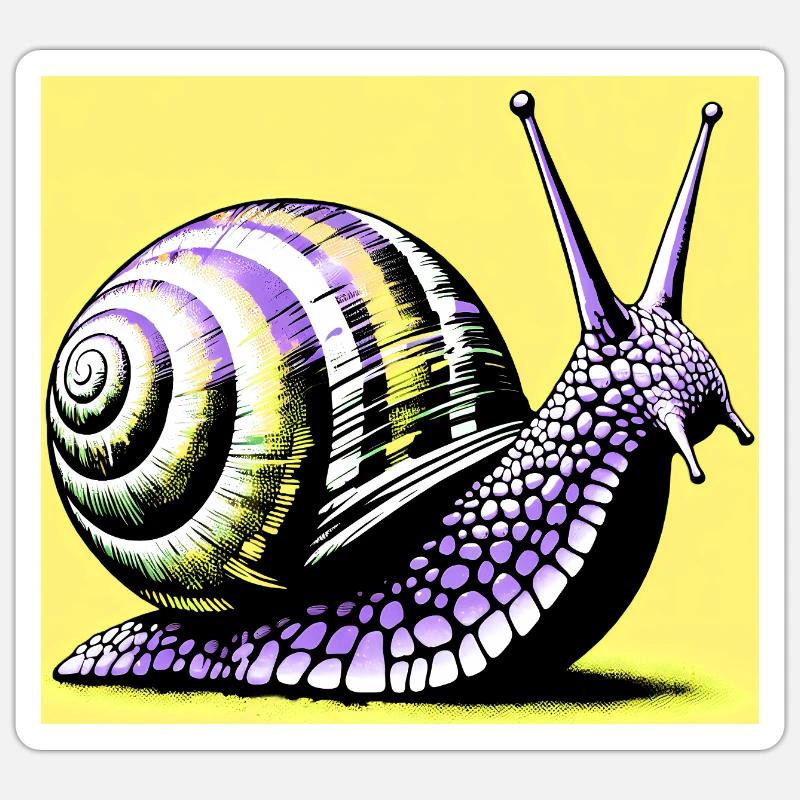 Snail - Sticker size S (10 x 10 cm) - white matte