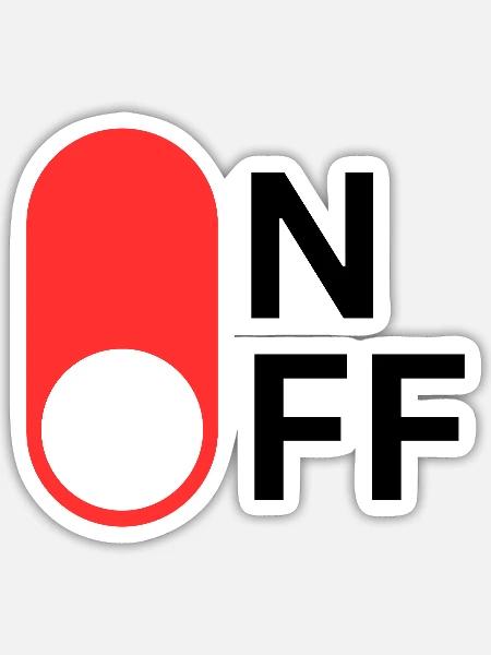 ON/OFF mode - Sticker size S (10 x 10 cm) - white matte