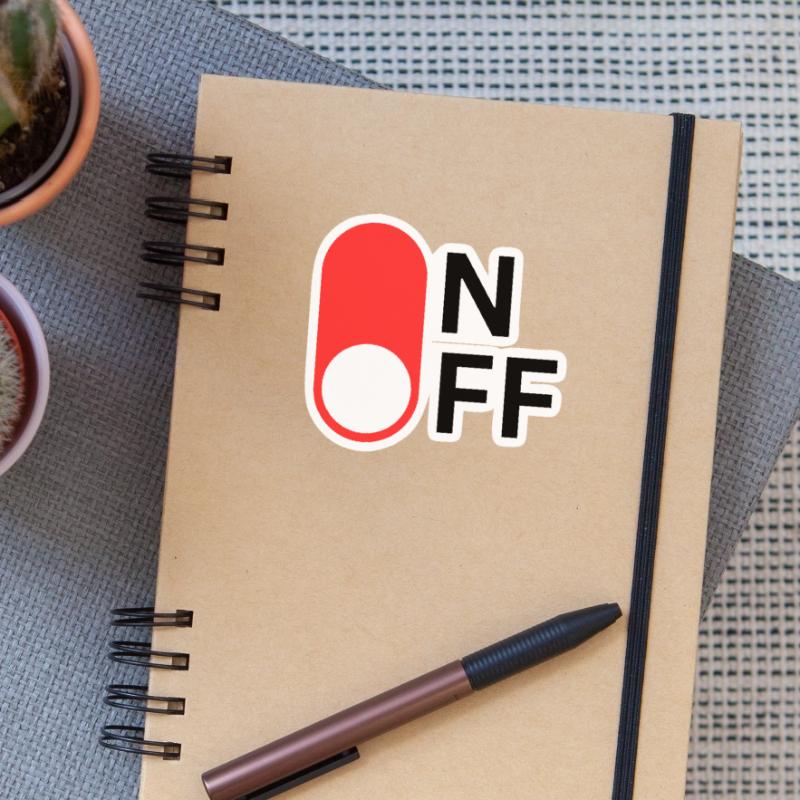 ON/OFF mode Sticker size S (10 x 10 cm)