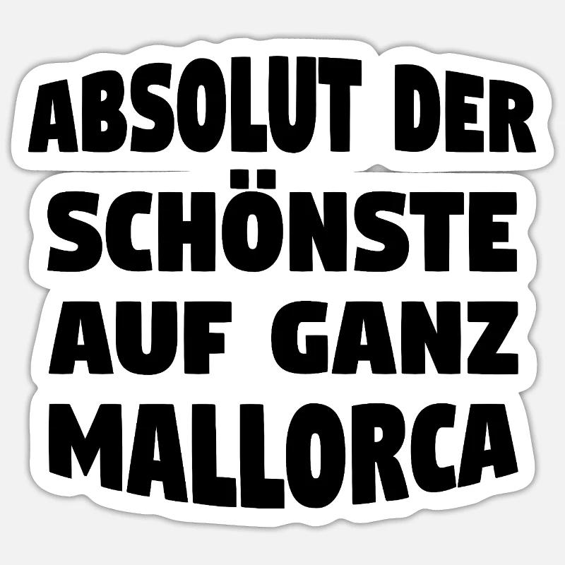 Der schönste auf Mallorca - Sticker Größe S (10 x 10 cm) - Mattweiß