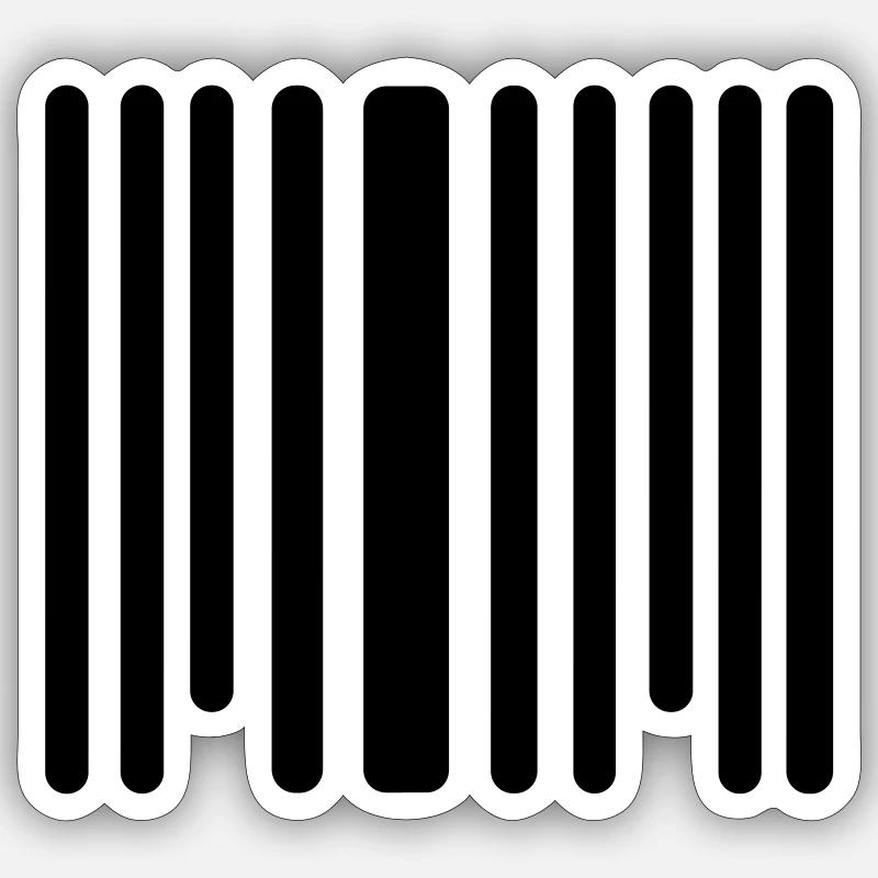 Barcode - Sticker Größe S (10 x 10 cm) - Mattweiß