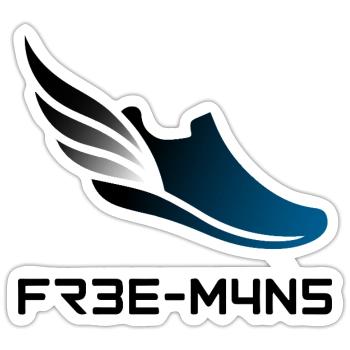 Wings of Speed Sneaker - Sticker Größe S (10 x 10 cm) - Mattweiß - Vorne