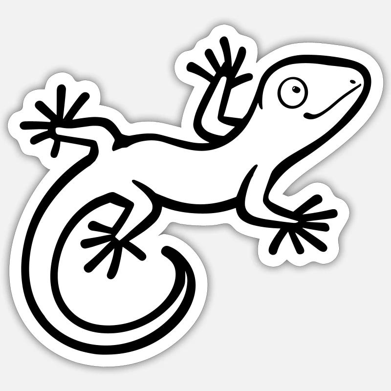 lizard - Sticker size S (10 x 10 cm) - white matte