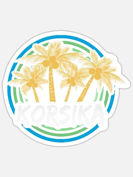 Geschenk für Korsika - Sticker Größe S (10 x 10 cm) - Mattweiß