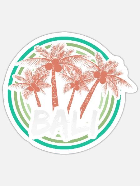 Geschenk für Bali - Sticker Größe S (10 x 10 cm) - Mattweiß