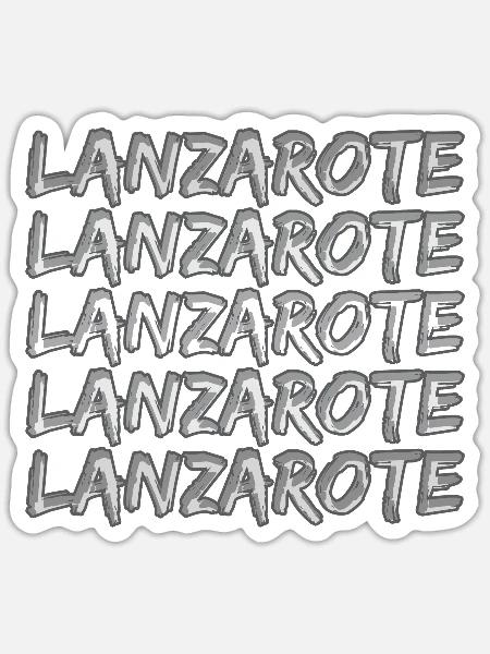 Geschenk für Lanzarote - Sticker Größe S (10 x 10 cm) - Mattweiß