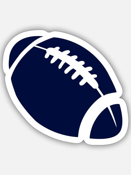 Dunkles Football Stitch-Design - Sticker Größe S (10 x 10 cm) - Mattweiß