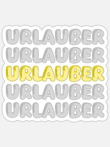 Beruf Urlauber - Sticker Größe S (10 x 10 cm) - Mattweiß