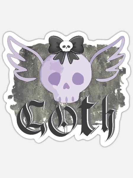 Goth - Sticker Größe S (10 x 10 cm) - Mattweiß