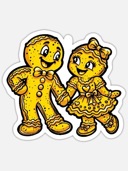 Pfefferkuchen Weihnachten Liebe - Sticker Größe S (10 x 10 cm) - Mattweiß