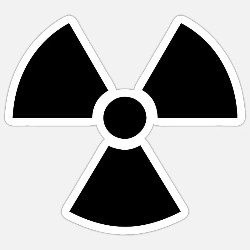Radioactive - Sticker size S (10 x 10 cm) - white matte