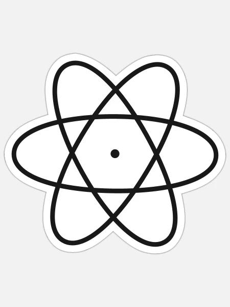 Atom Physik Chemie Labor - Sticker Größe S (10 x 10 cm) - Mattweiß
