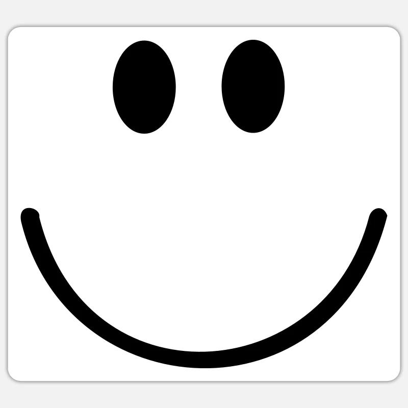 Gesicht - Sticker Größe S (10 x 10 cm) - Mattweiß