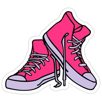 chaussures fraîches - Sticker taille S (10 x 10 cm) - blanc mat - Devant