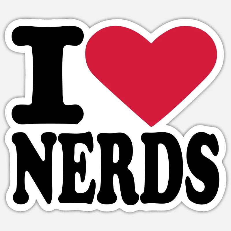 Nerds - Sticker size S (10 x 10 cm) - white matte