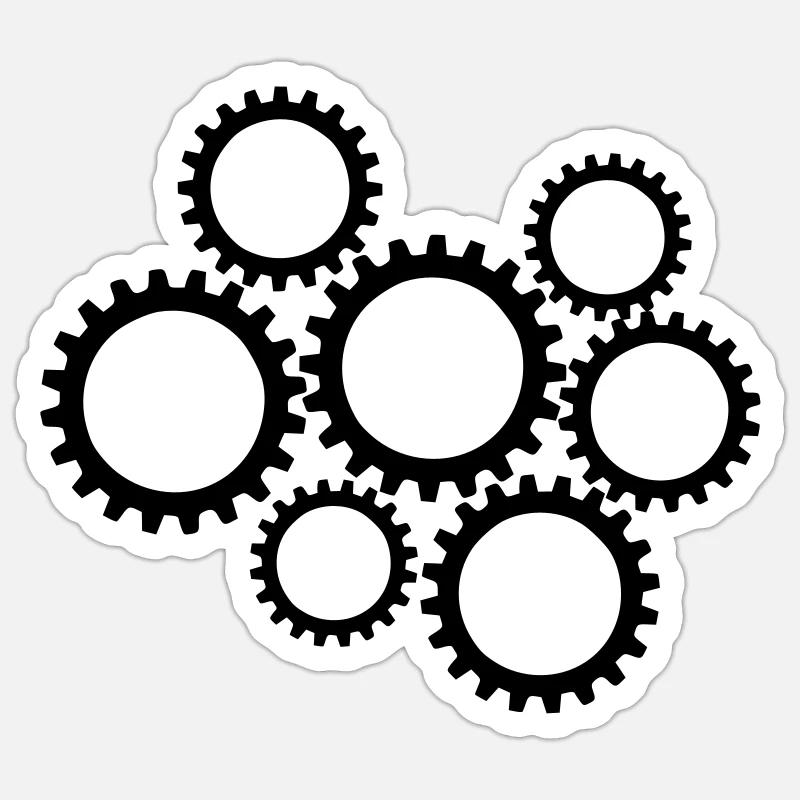 Pignon - Sticker taille S (10 x 10 cm) - blanc mat