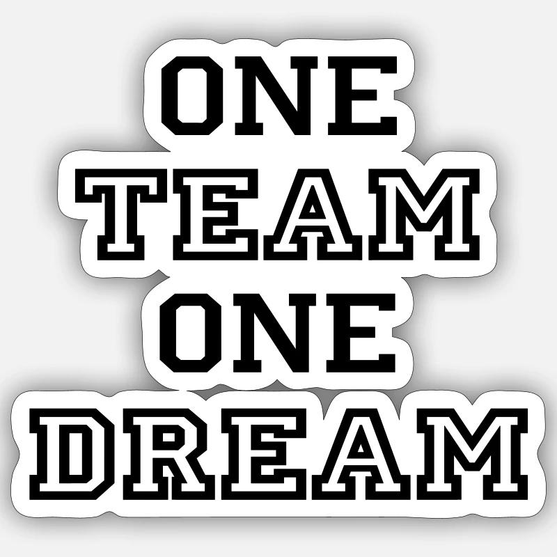 team - Sticker taille S (10 x 10 cm) - blanc mat
