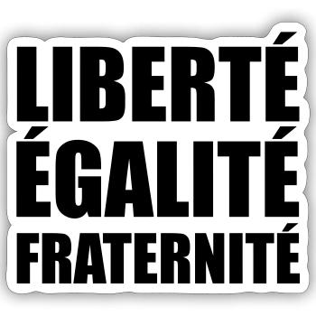 Freiheit ich bin Paris Frankreich - Sticker Größe S (10 x 10 cm) - Mattweiß - Vorne