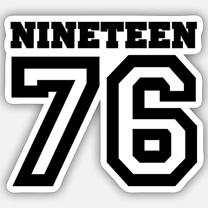 1976 - Sticker taille S (10 x 10 cm) - blanc mat