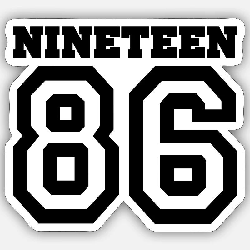 1986 - Sticker size S (10 x 10 cm) - white matte