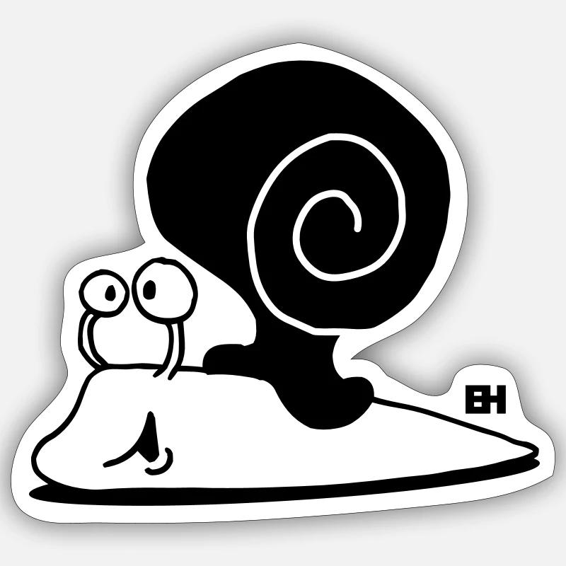 Snail - Sticker size S (10 x 10 cm) - white matte
