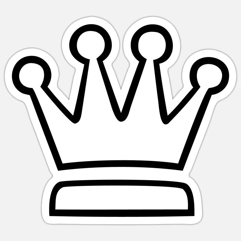 Couronne (couronne) 04.0 - Sticker taille S (10 x 10 cm) - blanc mat