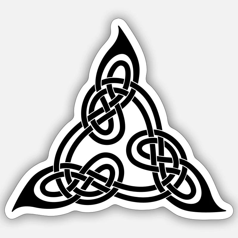 Nœud celte - Sticker taille S (10 x 10 cm) - blanc mat
