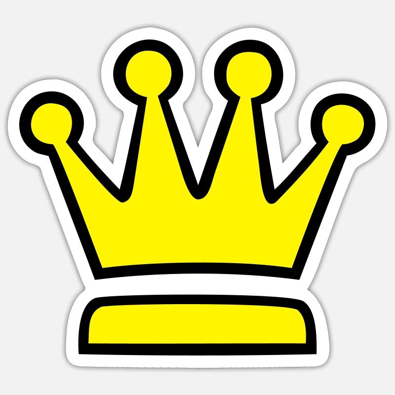 Crown (crown) 04.1 - Sticker size S (10 x 10 cm) - white matte
