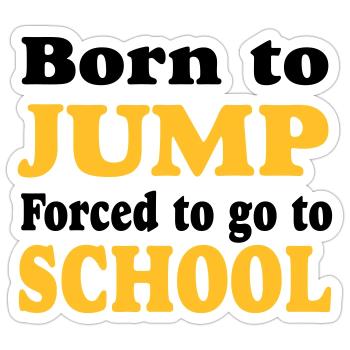 Long Jump - High Jump - Sticker size S (10 x 10 cm) - white matte - Front