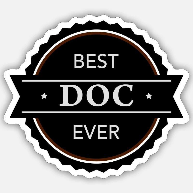 Best Doc ever - Sticker Größe S (10 x 10 cm) - Mattweiß