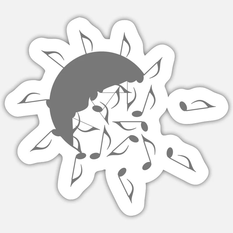 music & sun [vec] Sticker Größe S (10 x 10 cm)