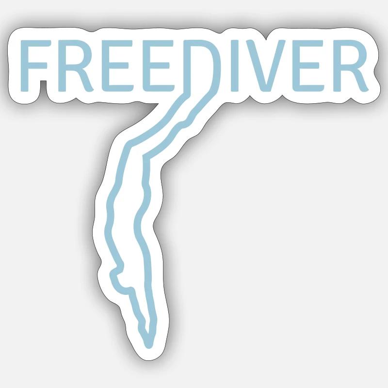 Freediver Sticker size S (10 x 10 cm)