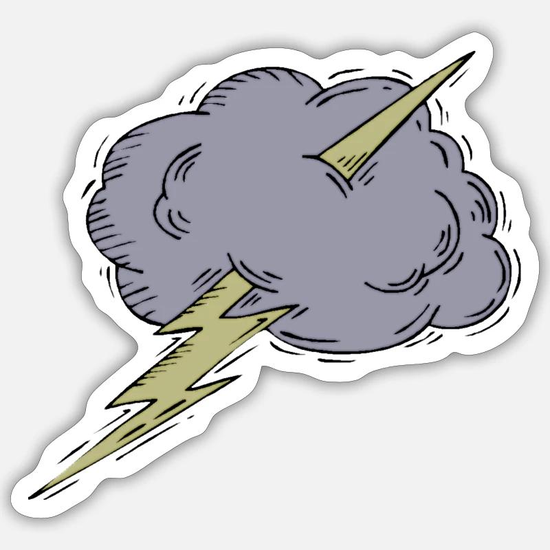 rainbow sun clouds weather rainbow sun cloud52 Sticker size S (10 x 10 cm)