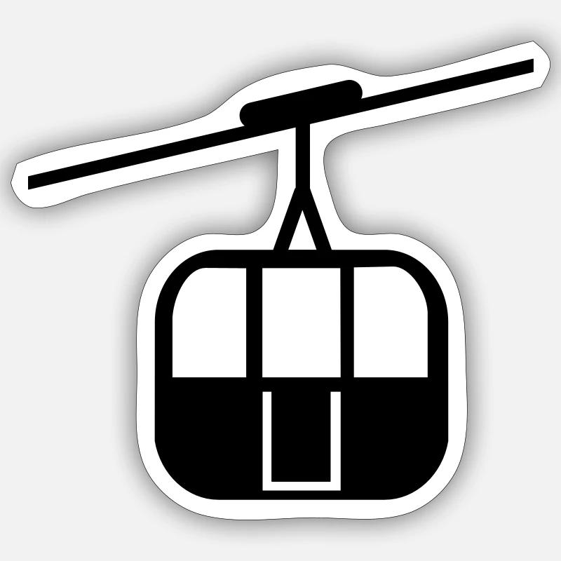 Seilbahn Sticker Größe S (10 x 10 cm)